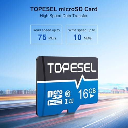 TOPESEL 16GB Micro SD Card 2 Pack Memory Cards with Adapter SDHC UHS-I Flash Memory Card Micro TF Card for Smartphone, Camera, Dash Cam(2 Pack 16GB)