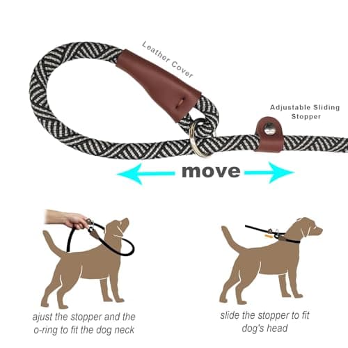 SEPXUFORE 3 FT Slip Lead Dog Leash, No Pull Nylon Training Lead — view 2