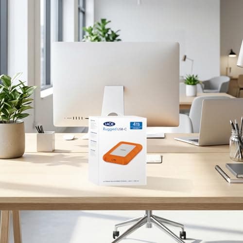 LaCie Rugged USB-C, 4TB, Portable External Hard Drive, Drop, Shock, Dust, Rain Resistant, for Mac & PC (STFR4000800) — view 4