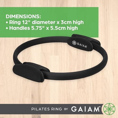 Gaiam Pilates Ring Fitness Circle, Toning Arms, Legs & Core (Black) — view 4