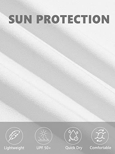 TACVASEN White Golf Shirt Womens Sun Protection Polo Shirt UPF 50+ Short Sleeve V Neck Shirt Dry Fit Collared Shirt for Work, M — view 5