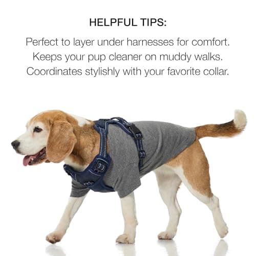 Pet Passion Toby II - The Perfect Tee, 3 Pack Short Sleeve Pet T-Shirt 100% Organic Cotton Tees Clothes for Small, Medium, Large Dogs​​, Navy Camo, Small (10-25 lbs) — view 4