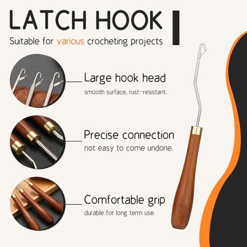Giwrmu Latch Hook Tool, Small Bent Latch Hooks, Rug Hook (Type 2) — view 2
