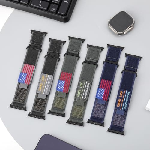 Nylon Trail Loop for Apple Watch Ultra 3/2 band 49mm 46mm 45mm 44mm 42mm 41mm 40mm 38mm, Breathable Sport Strap for Apple Watch bands men women, Soft Stretchy iWatch Series 11/10/9/8/7/6/5/4/3 SE3/2