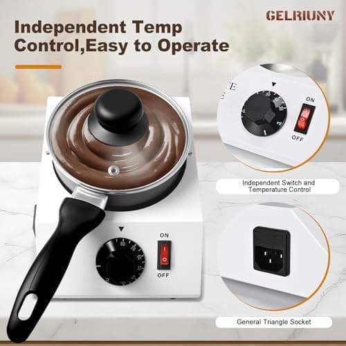 2026 Upgrade Chocolate Melting Pot, 1L Chocolate Melting Machine (40W,110V) — view 2