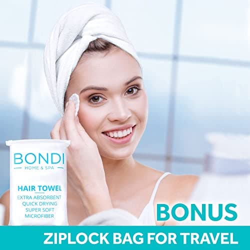 Bondi SPA Microfiber Hair Towel – Dries Hair 50% Faster – Anti-Frizz Towel for All Hair Types – Super Absorbent & Soft - XL (Rectangle) - 42 x 22 inches — view 4