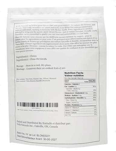 Organic Cloves | Hand Picked | Premium (7.05 Oz) 200g