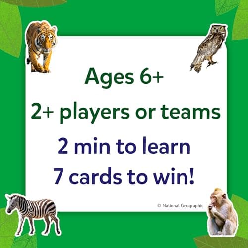 Skillmatics Guess in 10 National Geographic Animals, Educational Card Game for Kids & Families, Animal Trivia & Travel Game, Screen-Free Fun, Gifts for Ages 6, 7, 8, 9 and Up — view 5