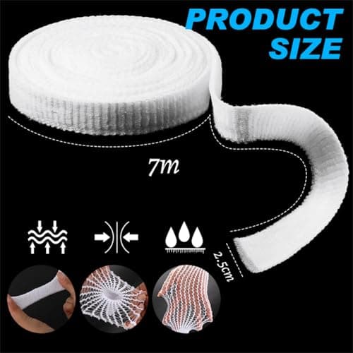 Tubular Stretch Gauze Bandage 1 in × 7.7 yd Elastic Retainer Fix Net Wound Dressing Without The Use of Adhesive Tape for Arms Calves