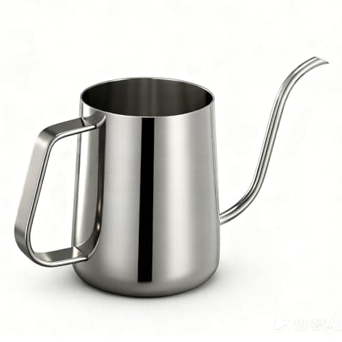 Roamall Small Watering Can for Indoor Plants - 20 oz Mini Indoor Watering Can with Long Spout Gooseneck Rust-Proof Stainless Steel Tiny Watering Kettle for Small Plants