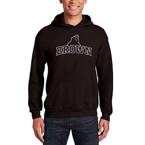 UGP Campus Apparel NCAA Officially licensed College - University Team Color Arch Logo Hoodie, Brown University Bears Dk Chocolate, Medium