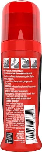 KIWI Instant Black Shoe Polish and Shine, Use on Shoes, Boots, and Furniture, Black, 75mL