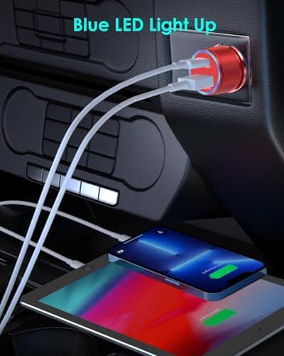 2 Pack USB C Car Charger,Dual USB A & USBC Car Charger Fast Charging,PD/QC Car Phone Charger USB C Cigarette Lighter Adapter for iPhone 17/16/15/14/13/12/11 Pro Max,iPad,Galaxy S26/25,Android and more — view 4