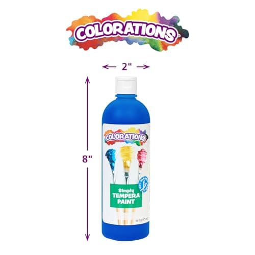 Colorations Paraben-Free Tempera Paint for Kids - Blue, 16 Ounce Bottle, Non-Toxic and Made in The USA — view 5