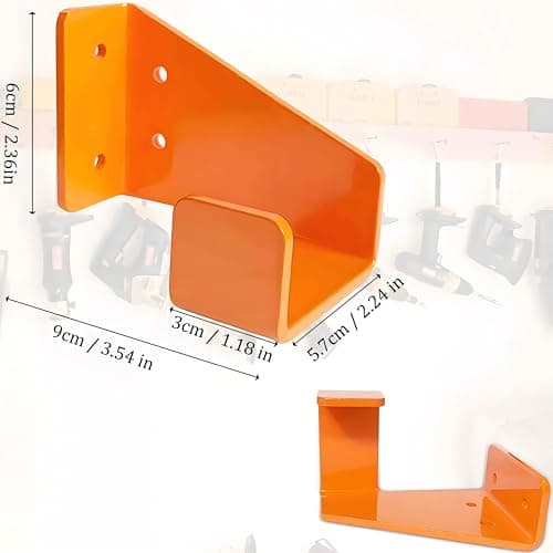 JAWULIJIA Chainsaw Hanger Heavy Duty Chainsaw Holders Organizer Mounted Chainsaw Rack for Garden Garage Chainsaw Wall Mount with Anchors and Screws Kit(1 Pack) — view 3