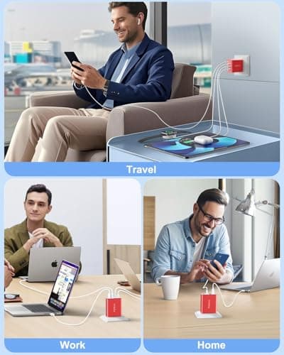 USB C Wall Charger, 4-Pack 40W 4-Port Type C Fast Charging Block Dual Port USBC Power Adapter + QC Multiport Wall Plug Multi Charger Block for iPhone 16 15 14 13 12 11 Pro Max Plus, iPad, Samsung — view 5