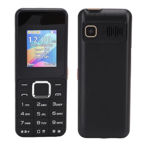 Wisoqu 2G Unlocked Cell Phone, Big Button Triple SIM Senior Phone with 1.77 Inch Screen 3800mAh Battery SOS Button, for Emergency Calling