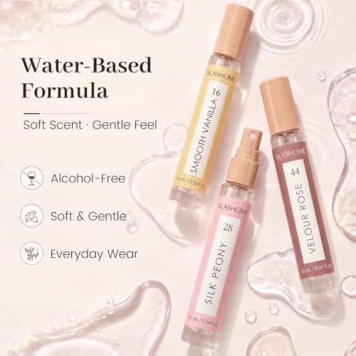 slashome Hair Perfume Set for Women, 3x10mL Alcohol-Free Hair & Body Mist — view 4