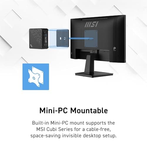 msi PRO MP225 E12VL, 22-inch1920 x 1080 (FHD) Computer Monitor, 120Hz, Adaptive-Sync, HDMI, Video Port, VESA Mountable, Tilt, 1ms, Black — view 4