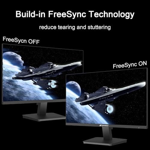 SANSUI 27 Inch Monitor, IPS 120Hz Computer Monitor Full HD 1920 x 1080P with HDMI DP Ports, Eye Care, Frameless, 100 x 100mm VESA Mountable, for Work, Business, Gaming — view 2