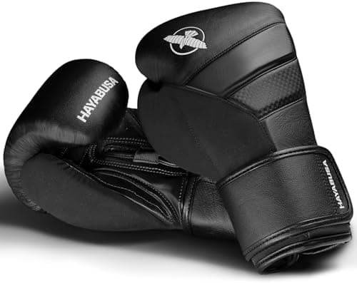 Hayabusa T3 Boxing Gloves for Men and Women Wrist and Knuckle Protection, Dual-X Hook and Loop Closure, Splinted Wrist Support, 5 Layer Foam Knuckle Padding - Black, 16 oz