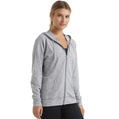 Hanes Womens Slub Knit Full-zip Hoodie, Textured Cotton Zip-up T-shirt For, Dada Gray Pe Heather, Large US — view 2