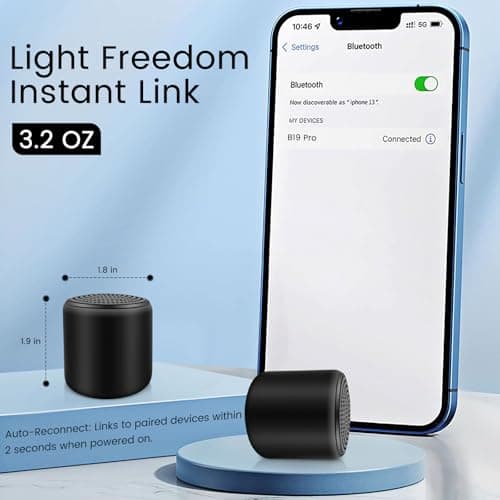 Mini Bluetooth Speaker – Small Portable Tiny Bluetooth Speakers Wireless with TWS Stereo, 5W HD Sound, Bluetooths 5.3, 8H Playtime – Ideal Travel Speaker for Car,Outdoors, Home & Office(1 Pcs) — view 5
