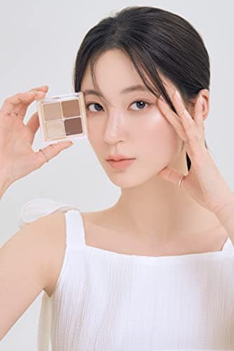 rom&nd Better Than Eyes N Series (N01 Dry Willow Flower) Korean Eye Shadow Mini Palette 4 Essential basic Shades — view 3