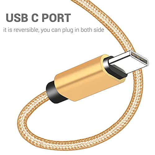 SUMPK Short USB C Cable [4-Pack 8 inch], 3A Fast Charging USB 2.0 Data Transfer to Type C Phone Charger Cord Nylon Braided Compatible with Samsung Galaxy S10 S9, Pixel 3, LG V30, Charging Station — view 3