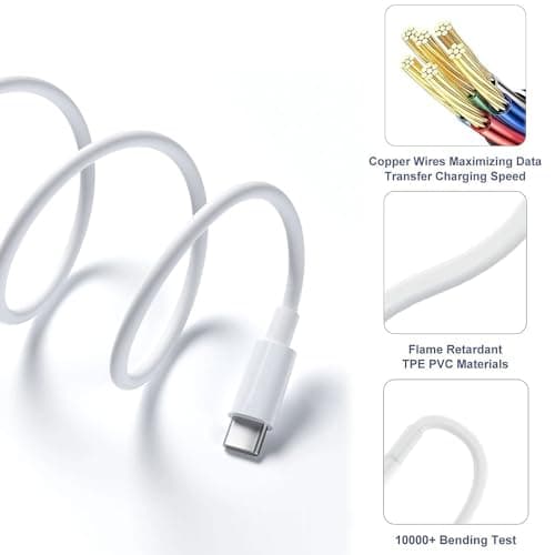 Short USB C Car Carplay Cable, 20 inch USB A to USB C Cable for iPhone 15/16/16E/17E Pro Max,15 16 Plus,Air,iPad 10th Gen,iPad Pro 12.9/11, Air 5th/4th Gen Charger Cord,Phone Car Charging Cord(1.5ft) — view 4