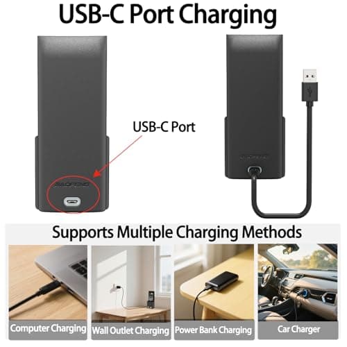 DM-32 UV-32 Radio Battery 3800mAh Extended Capacity USB-C 8.4V Battery for DMR DM-32,DMR DM-32,UV-32,DM-32 Two Way Radios BC-32UV Walkie Talkie DM-32UV Accessories with USB-C Cable