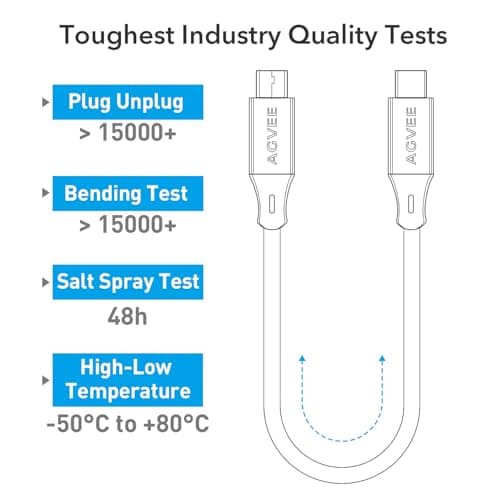 AGVEE 3ft USB-C to Micro USB Cable — view 4