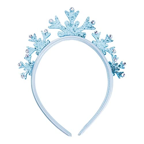LUV HER Frozen Princess Dress Up Accessory Set - 3 Pcs Jewelry Set - Blue Princess Elsa Tiara, Bracelet - Elsa Necklace - Birthday, Holiday Gifts For Girls - Toys Dress Up Kit - Ages 3+