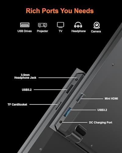 TEKTAIPC 15.6 Inch Laptop 8GB RAM 256GB SSD Laptop Computer for Student and Business, AMD 3020e Processor, FHD Anti-Glare Display, Long Battery Life, Webcam, WiFi5 — view 5