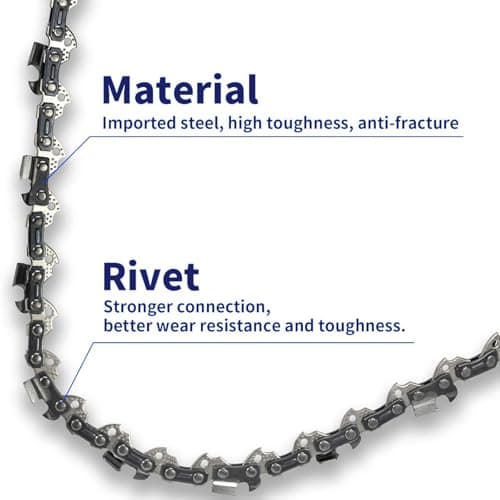 2 Pack 18 Inch Chainsaw Chain 62 Drive Links .050" Gauge, 3/8" Pitch, 18" Replacement Chain Low-Kickback Chainsaw Chains — view 3