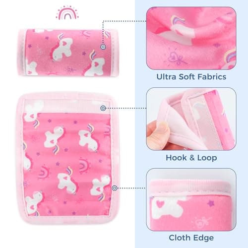 COOLBEBE Car Seat Straps Shoulder Pads for Baby Kids, Super Soft Seat Belt Covers for All Car Seats/Pushchair/Stroller/High Chair — view 3