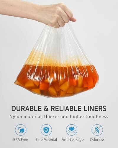 Syntus Crock Pot Liners, 20 Count 10.5" x 17.5" Small Size Slow Cooker Liners Fits 1-3 Quart Pots, Disposable Cooking Bags Suitable for Oval & Round & Retangular Crock Pot — view 2