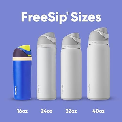 Owala Kids FreeSip Insulated Stainless Steel Water Bottle with Straw for Sports, Travel, and School, BPA-Free Sports Water Bottle, 16 oz, Celestial Sphere — view 4