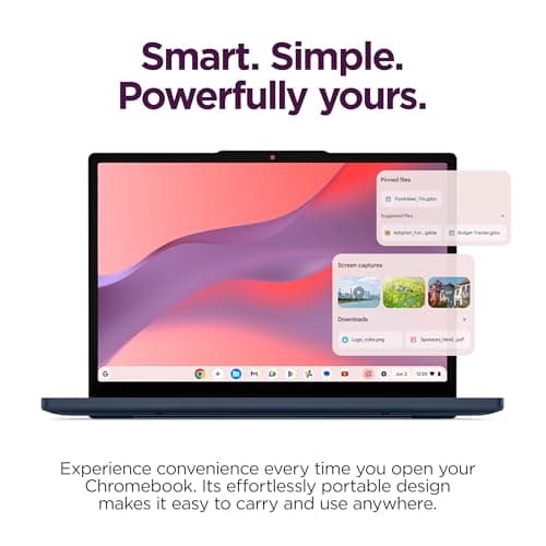 Lenovo Chromebook m 14" - Everyday Laptop - Google Gemini - MediaTek Kompanio 540 CPU - 14" WUXGA IPS Display - 8GB RAM - 64GB UFS Storage - Integrated Arm Mali-G57 MC2 GPU - Cosmic Blue — view 2