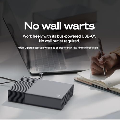 Seagate One Touch 8TB External Hard Drive Desktop HDD - USB-C Compatible with Most Windows and macOS, Rescue Recovery (STNB8000400)