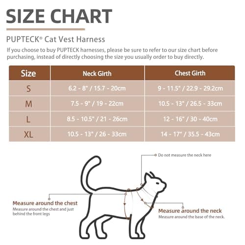 PUPTECK Soft Mesh Cat Vest Harness and Leash Set Puppy Padded Pet Harnesses Escape Proof for Cats Small Dogs Rabbits Bunny, Tactical Yellow, M