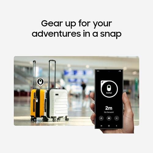 Samsung Galaxy SmartTag2, Bluetooth Tracker, Smart Tag GPS Locator Tracking Device, Item Finder for Keys, Wallet, Luggage, Pets, Use w/ Phones and Tablets Android 11 or Later, 2023, 1 Pack, Black — view 4