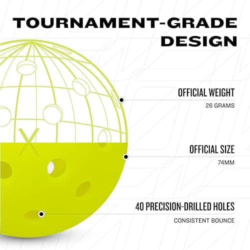 Franklin Sports x-40 Performance Outdoor Pickleballs - Usapa Approved (12 Pack) — view 4