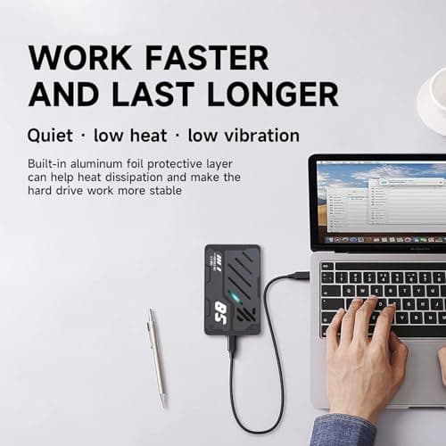 Tianken Ultra Slim Portable External Hard Drive USB 3.0 HDD Storage for PC, Laptop, Mac, Xbox one, PS4, PS5 (750GB) — view 4