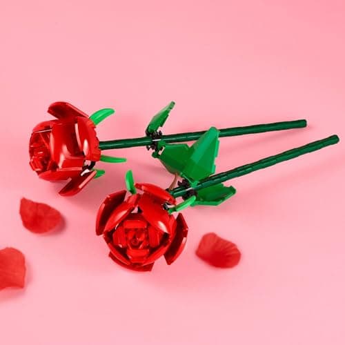 LEGO Roses - Building Toy for Kids, Girls & Boys, Ages 8+ - Artificial, Fake Roses for Home Decor & Display - Gift Idea for Plant & Flower Lovers - 40460 — view 2