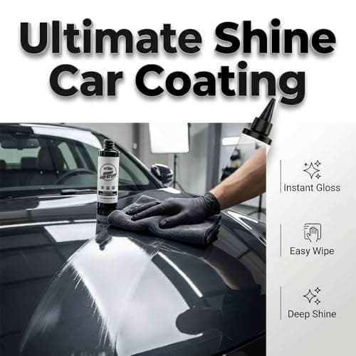 Coating Agent for Car 100ml Portable Car Cleaning and Polishing Shiny Car Stuff - Car Coating Agent，Waterless Wash Treatments Waterproof UV Resistant for Side Panels, Bumpers and Wheel Care (1) — view 2