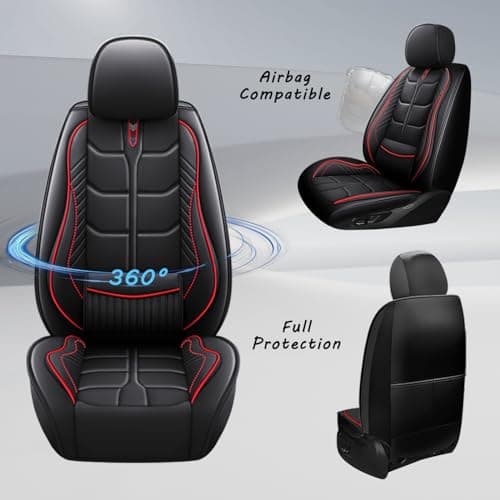 Car Seat Covers Fit for Ford F-150 2003-2024,5 Car Seat Cover,No-Slip Waterproof Breathable Faux Leather Automotive Seat Covers Auto Interior Covers(Standard 5 Seats,Coffee)