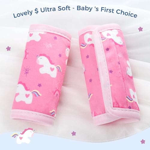 COOLBEBE Car Seat Straps Shoulder Pads for Baby Kids, Super Soft Seat Belt Covers for All Car Seats/Pushchair/Stroller/High Chair — view 2