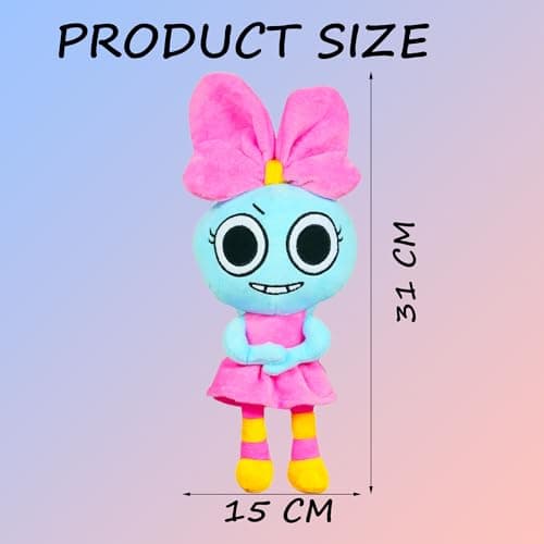 Dandy's World Plush, Dandy's World Plushies Poppy, Adorable Collectible Plush Toy Gift for Fans, Huggable Stuffed Doll for Room Decor, Birthday Party Supplies