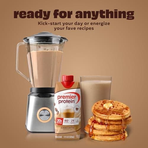 Premier Protein Shake +Energy, Café Latte, 30g High Protein, 12 Pack — view 4